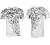 Xtreme Couture by Affliction Men's T-Shirt Nemesis, White, Gothic Skull Design, Short Sleeve, Graphic Print, Whity (Nemesis), XL