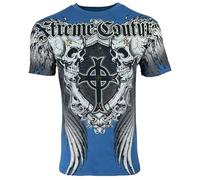 Xtreme Couture by Affliction Men's T-Shirt Pulverize, Blue, XXXXL