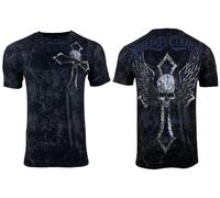 Xtreme Couture by Affliction Men's T-Shirt Stone Warrior, Black, Large