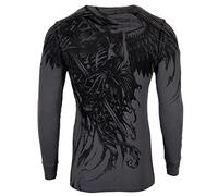 Xtreme Couture by Affliction Men's Thermal Shirt WLEDING Death, Gray, XXL