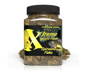 Xtreme Spirulina Flakes - Balanced Herbivorous Diet for Tropical and Marine Fish, Enhanced Health, Vibrant Colors - USA Farm Grown - Ideal for Cichlids, Barbs, Tetras and Guppies - 99 grams (3.5oz)