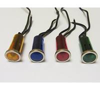 XtremeAuto® 12V Dashboard Indicator Light with Chrome Effect Bezel and Flying Leads (BLUE)