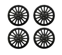 XtremeAuto® 13 INCH, Matt Black, "Tempest" Wheel car Hub Trims Cover Set of 4 Complete with Ties, Valve caps & Keyfob