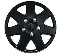 XtremeAuto® 15'' Premium MATT BLACK Car Wheel Trims Hub Caps With Chrome Bolts Includes Cable Ties And Valve Caps - Includes XtremeAuto Sticker