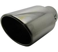 XtremeAuto® 155mm Oval Round Straight Exhaust Tail Pipe Bumper End Tip - Fits 51-55mm