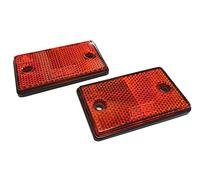 XtremeAuto© 2 x RED, High Visibility, Safety Reflectors. For: Trailer, Car, Van, 4x4, Caravan, Camper etc.(includes stick on, adhesive pads)