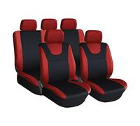 XtremeAuto® 9 Piece Red and Black Terminator Seat Covers Includes Sticker