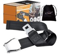 Xtremeauto Airplane Seat Belt Extender - Plane Seatbelt Extension, 6-32 Inch Adjustable Airplane Seat Extender Belts, E11 Safety Certified Aeroplane Essentials, With Velvet Carry Bag