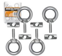 Xtremeauto Awning Rail Stoppers 4-Pack - M4 x 12mm Stainless Steel 6mm Diameter - Awning End Stops for Caravan, Campervan, Motorhome, Tent Rail Track - Rustproof & Durable