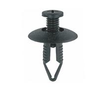 Xtremeauto® Black 8mm Hole Plastic PUSH Car Fixing Clips x 10 Includes Sticker Part Number XA11A