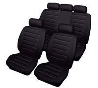 XtremeAuto® BLACK, Leather Look, Carrera Car Seat Covers