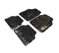 Xtremeauto Black Shiny AluFor Minium Effect Rubber Non-Slip Car Floor Mats - Outlander, ASX, Mirage, Eclipse, Cross, Lancer