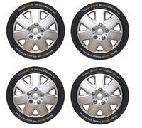 XtremeAuto® Black Silver Blue Red Wheel Trim Set x 4 (14" MADRID SILVER WHEEL TRIM SET (WLW2-C10))