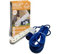 Xtremeauto Camping Electric Hook Up Cable Extension Lead - 4 Gang Power Hookup Sockets, Perfect Accessory For Caravan, Tent & Motorhome Mains Power Lead EHU Cable (10M)