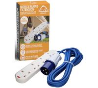 Xtremeauto Camping Electric Hook Up Cable Extension Lead - 4 Gang Power Hookup Sockets, Perfect Accessory For Caravan, Tent & Motorhome Mains Power Lead EHU Cable (5M)