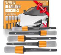 Xtremeauto Car Detailing Brushes Set - 5pc Professional Detailing Brushes, Ultra Soft Brush, Non Scratch For Cleaning Car Interior & Wheels, Delicate Valeting Interior Detail Brushes Alloy Wheels