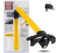 Xtremeauto Car Steering Wheel Lock Anti Theft with 2 Keys - Steering Lock for Cars, Heavy Duty Security Devices for Car Wheels, Clamp Design Locking Antitheft Car Lock, Car Security Device Anti-Theft