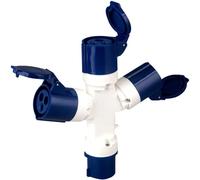 Xtremeauto Caravan Hook Up Cable 16amp Splitter - 3 Way Electric Hook Up Splitter, 16amp Splitter, Tents 16a Hook-Up Adapter, Camping Caravan Electric Hook Up Cable Mains Converter (3 Way Splitter)