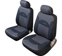 XtremeAuto® CELCIUS Car FRONT seat covers set. GREY. airbags, seat belts etc.