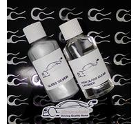 Xtremeauto GLOSS SILVER ALLOY WHEEL TOUCH UP KIT REPAIR KIT PAINT WITH BRUSH CURBING SCRATCH (TOUCH UP & LACQUER)