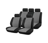 Xtremeauto Grey and Black Sport Car Seat Cover Protectors - Punto, Tipo, Panda, Brava, Bravo, 500, 500X, 500L