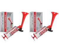 Xtremeauto Hand Held Air Horn - Manual Pump Action Airhorn - Loud Reusable Noisemaker for Sports, Marine, Emergency Use & Outdoor Events - Eco-Friendly & Battery-Free - Compact & Portable (Pack of 2)