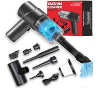 Xtremeauto Handheld Vacuum Cleaner - 12000PA Powerful Cordless Car Vacuum with Dual Vacuum & Blow Functions, Lightweight & Portable for Car, Home, and Office Cleaning, Includes 2 Reusable Filters & 6