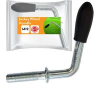 Xtremeauto Jockey Wheel Clamp Handle - Trailer Jockey Wheel Handle M12 Thread Caravan/Trailer Jockey Wheel Clamp Handle Replacement, Heavy Duty Trailer Clamp Handle, Easy Wind Rubber Grip