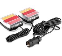 Xtremeauto Magnetic LED Trailer Lights - Magnetic Trailer Lights Rear Light Trailer Light Kit Tail Board Lamps Brake Lights Indicator Side Left & Right LED Trailer Board Lights Trailer 7.5M 5 Pin