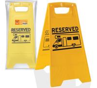 Xtremeauto Motorhome Campervan Campsite Reserved Yellow Pitch Board Parking Sign