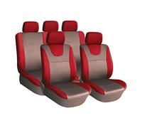 XtremeAuto© Prestige, Red Front & Rear Car Seat Covers: Soft Plush Velour (8 Piece Set)