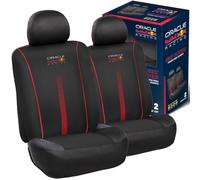 Xtremeauto Red Bull Racing Pro Seat Covers - Universal Fit, Durable With Red Detailing, Oracle Logo, Protects From Spills, Stains & Pet Damage (Front Pair)