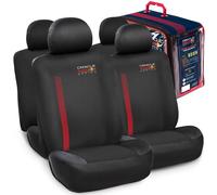 Xtremeauto Red Bull Racing Seat Covers - Universal Fit, Durable Fabric with Power Bar Graphic & Oracle Red Bull Racing Logo, Protects from Spills, Stains & Damage (FULL SET)