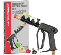 Xtremeauto Replacement Pressure Washer Handle - 4000 PSI Gun with 1/4” Quick Connect, 3/8” BSP Inlet & 5 Nozzle Tips - Power Washer Trigger Gun for Driveways, Cars, Patios - Universal Fit
