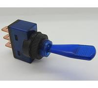 XtremeAuto® Round 12V Dashboard Toggle Switch, with warning/indicator light. (Blue)