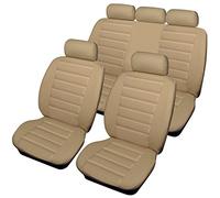 Xtremeauto Sports Style Cream Beige Leather Look Car Seat Covers XA-05