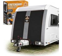 Xtremeauto STRETCHGUARD V2 Caravan Front Towing Cover - Universal Stretch Fit, Waterproof & UV Protective Caravan Cover with Integrated Light Pouches - Fits Most Caravans (Large (95-102"))