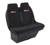 Xtremeauto Thermax Universal Car Seat Cover - Water Repellent Thermal Sherpa Fleece Heavy Duty Seat Protector for Cars, Vans, SUVs & 4x4s (Black, Double Bench)
