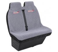 Xtremeauto Thermax Universal Car Seat Cover - Water Repellent Thermal Sherpa Fleece Heavy Duty Seat Protector for Cars, Vans, SUVs & 4x4s (Grey, Double Bench)