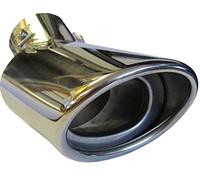 XtremeAuto® Universal Stainless Steel High Quality 178 Curved Exhaust Trim Tail Piece Tip - Single Oval Post Box Oval Clip On High Quality Heavy Steel