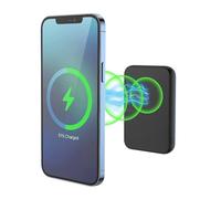 XtremeMac Magsafe Powerbank 10000 mAh, Magnetic External Battery for iPhone 15/14/13/12 Series, USB-C, USB-A and Wireless Powerbank Quick Charging, Mini Power Bank PD 20W, Powerful, Black