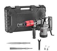 XtremepowerUS 1000W Demolition Electric Hammer Jack Hammer Concrete Breaker Flat and Point Chisel Bits with Case