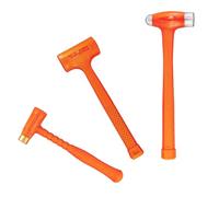 XtremepowerUS 3-Pieces Dead Blow Hammer Set, Brass Hammer, Ball-Peen Hammer, and Dead Blow Hammer, Unibody Checkered Grip, Spark & Rebound Resistant