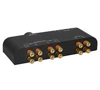 XtremPro 2 Way Speaker Switch, 1 In 2 Out Way Pair Stereo Speaker Selector W/Volume Control Metal Non-Slip Box - Black (61052), 9.0 x 3.25 x 1.5"