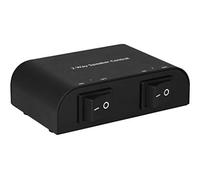 Xtrempro 61049 2 or 4 Way Speaker Switch, 1 in 2 Out or 1 in 4 Out Way Pair Stereo Speaker Selector W/Screw Type Connections Metal Non-Slip Box - Black (1 x 2 Way)