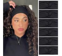 XTREND 6 Pcs Women's Headbands Twisted Cross Elastic Head Bands Yoga Workout Headband Non-Slip Sweat Soft Headbands Solid Color Simple Versatile Hair Accessory Hairbands