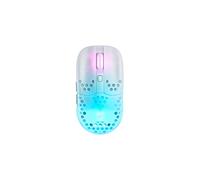Xtrfy MZ1 Wireless, Ultra-Light Cordless Gaming Mouse, 2.4 GHz RF, Pixart 3370 Sensor, Unique Shape for Optimum Aiming, RGB Lighting, Rechargeable, White
