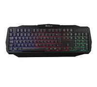 Xtrike Me KB-302BK Luminous Multi Color Rainbow Backlit Wired Gaming Keyboard, Membrane, 104 Keys, USB Cable 1.5M