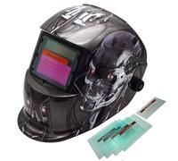 xtrm Auto Darkening Welding Helmet Hi-Tech Grinding CE Approved Solar Power Function Professional Protective Gear Welding Tig Mig Arc Welders Mask Helmet + 5 Lens