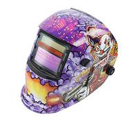 XTRM AUTO DARKNING WELDING HELMET Mask Welders Grinding Function Solar Power + Lens (Clown)